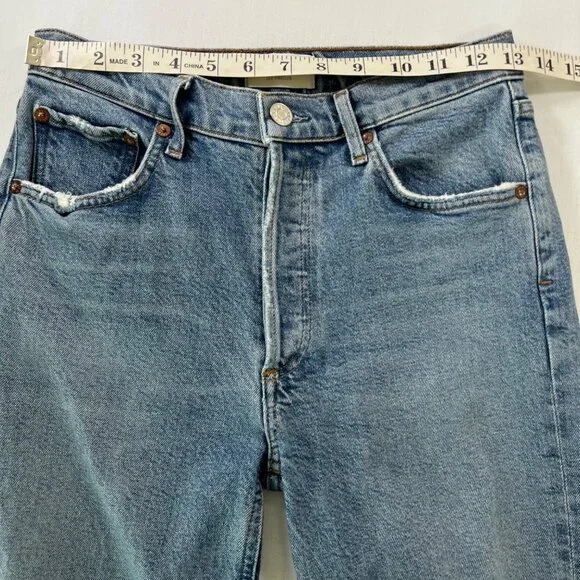 AGOLDE Riley High Rise Straight Crop Jeans in Whiplash Size 25 - Picture 9 of 13